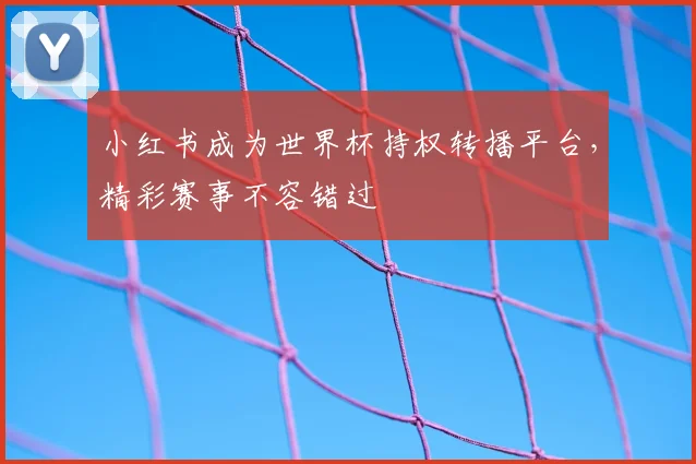 小红书成为世界杯持权转播平台，精彩赛事不容错过